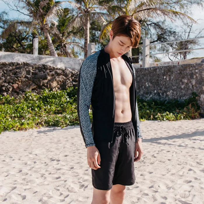 Женский купальник бикини Rashguard Раздельный костюм с длинными рукавами и застежкой