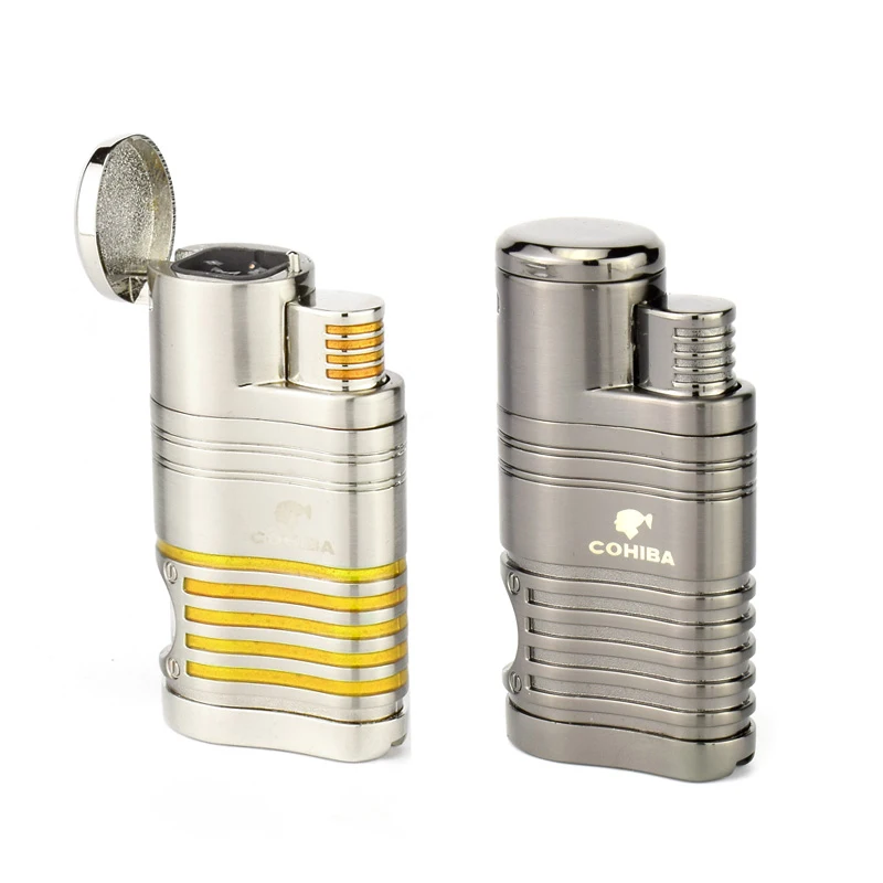COHIBA металлический 4 факел струйное пламя сигарета зажигалка удар без газового