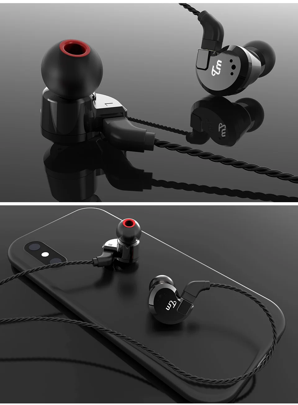 TRN V80 2DD 2BA гибридные наушники-вкладыши Hi-Fi Monito спортивные наушники для бега наушники со съемным кабелем ZST V30 ES4 24h