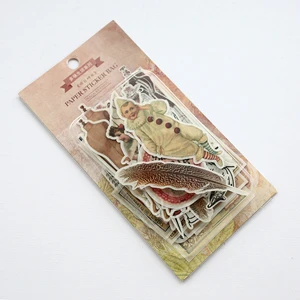 5 Retro smelly life paper diary Scrapbooking sticker Decoration label 1 lot = 1 pack = 60 pcs - Цвет: 5