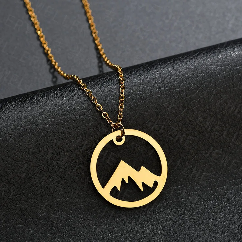 CJZBLXLX03746Mountain ожерелье с подвеской золотого и серебряного цвета минималистичное