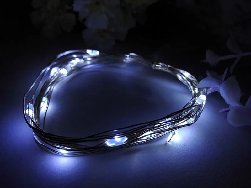 СВЕТОДИОДНЫЕ гирлянды 2 м 20/50/100led 5 в питание от USB для улицы теплый белый/RGB медный провод Рождественский фестиваль Свадебная вечеринка украшение