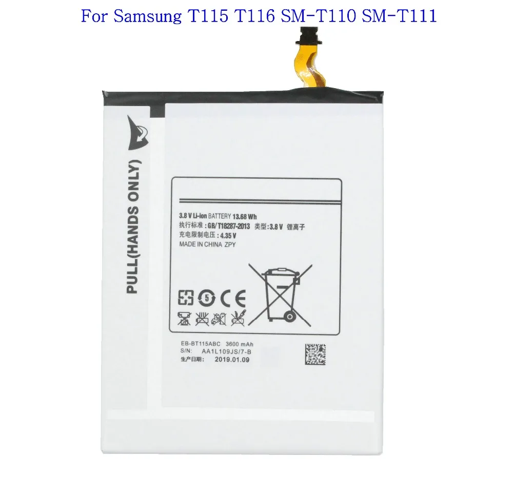 Новые 1x3600 мА/ч, EB-BT111ABE EB-BT116ABE Замена Батарея для samsung Galaxy Tab Tablet 3 Lite 7,0 3g T115 T116 T110 T111