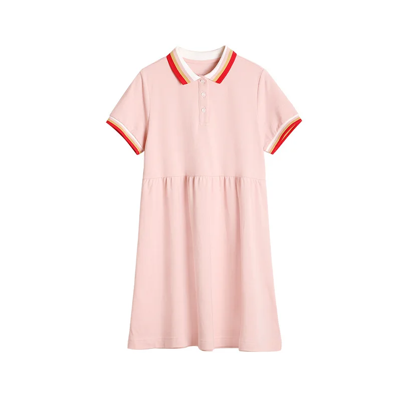 2019 New Summer Teenage Girls Clothing Fashion Big Children's Cotton Short Sleeve Dress Lovely Sports Leisure | Детская одежда и