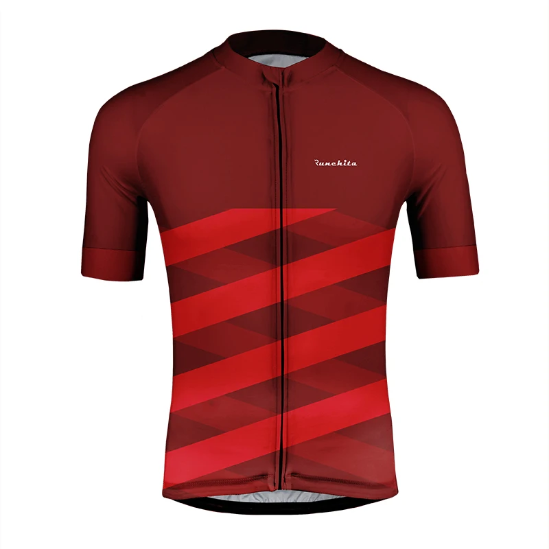 Розовый Велоспорт Джерси Runchita Велоспорт Короткий рукав mtb Джерси tricota ciclismo para hombre Майо ciclismo hombre go pro Майо - Цвет: Розовый