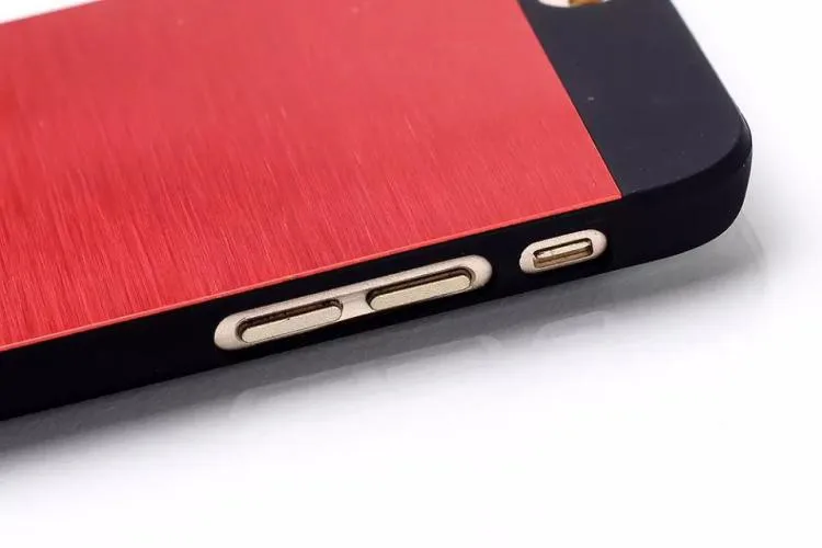 Роскошный гибридный ударопрочный чехол с алюминиевой кисточкой для Apple iPhone 6 Plus/6S