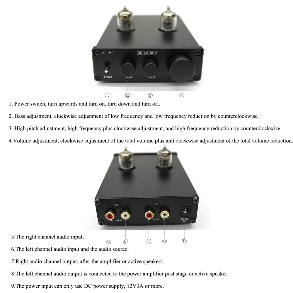 Lusya JC TUBE02 6J1 ламповый усилитель плата JRC5532 tone preamp Tone effect T0690|Усилители мощности| |