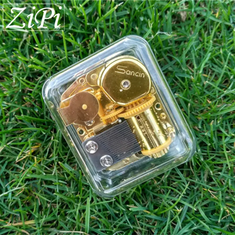 Хэнк коленчатого Золото Мини Music Box Mini акриловые музыкальная шкатулка подарок на день рождения