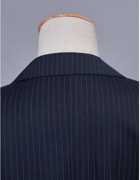 Who is Doctor Dr.Dark Blue Pinstripe Suit Cosplay Costume Halloween Party | Тематическая одежда и униформа