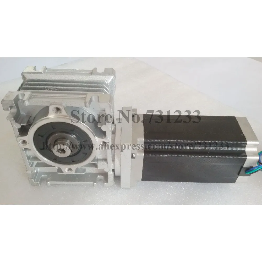 

NEMA 34 Worm Reducer Stepper Motor RV050 Motor Length 98mm 6.5 N.m 5:1~100:1Nema 34 Worm Gear Stepper Motor CE ROHS