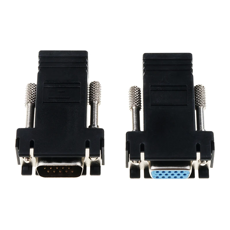 Kebidu RJ45 to VGA удлинитель штекер к локальной сети CAT5 CAT6 Ethernet кабель переходник с