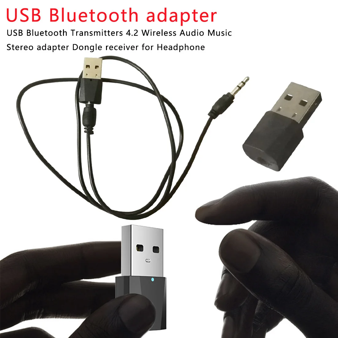 Bluetooth 4 2 аудио приемник передатчик мини стерео AUX RCA USB разъем 3 5 мм для ТВ ПК