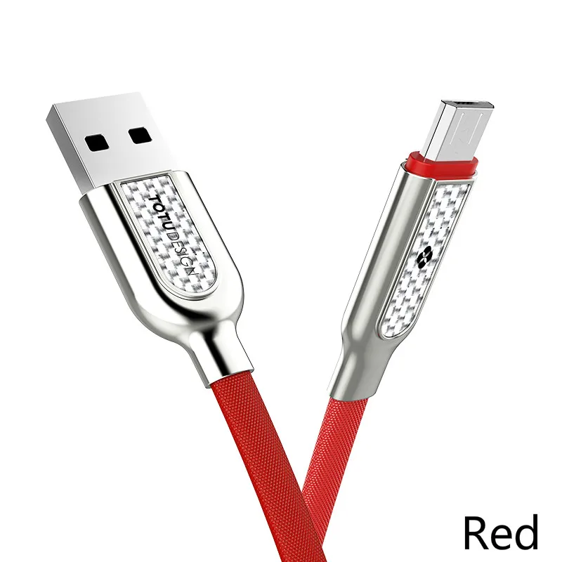 Red Быстрая зарядка USB кабели Micro usb-кабель Android мобильного телефона 2.4A синхронизации данных Зарядное устройство кабель для samsung A6 S6 для Xiaomi 1 м шнур - Цвет: Red