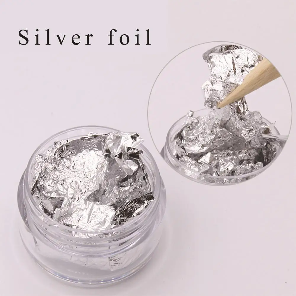 Nail Foil 02 MIZHSE Гель-лак для ногтей DIY Золотой Серебряный ноготь художественная фольга металлическая проволочная линия зеркальные чешуйки оболочка кусок ногтей художественные кисти в комплекте наклейки - Цвет: Nail Foil 02