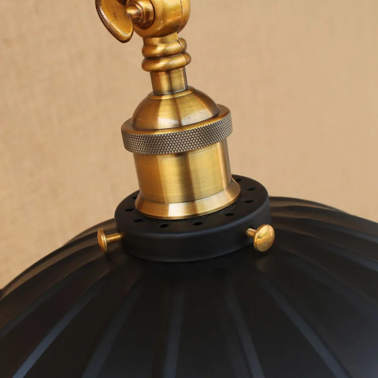 Черный Ретро Лофт винтажные Настенные светильники качели длинные руки свет