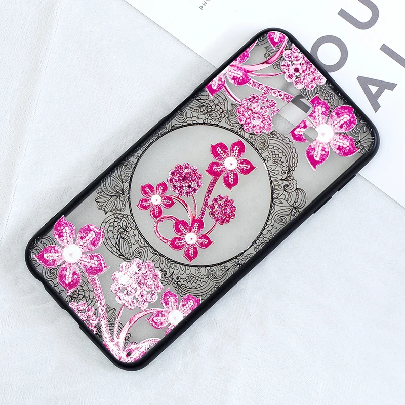 3D цветок цветочный кружево чехол на Samsung galaxy j6+/j6 plus sm j610 case cover чехлы красивый