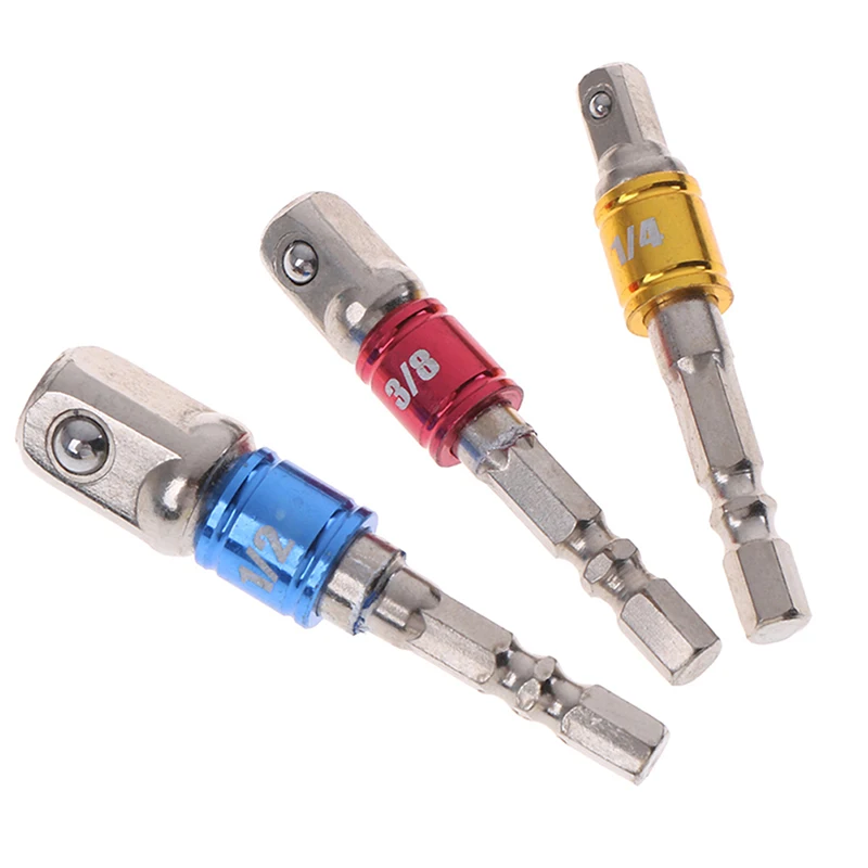 3 вида стилей 1/4 &quot3/8&quot 1/2 &quotгнездо адаптера привода шестигранный хвостовик