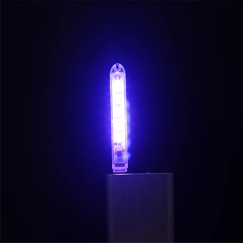 Мини USB Светодиодная лампа для книг 5 светодиодов портативная RGB 5050 В ПК ноутбуков