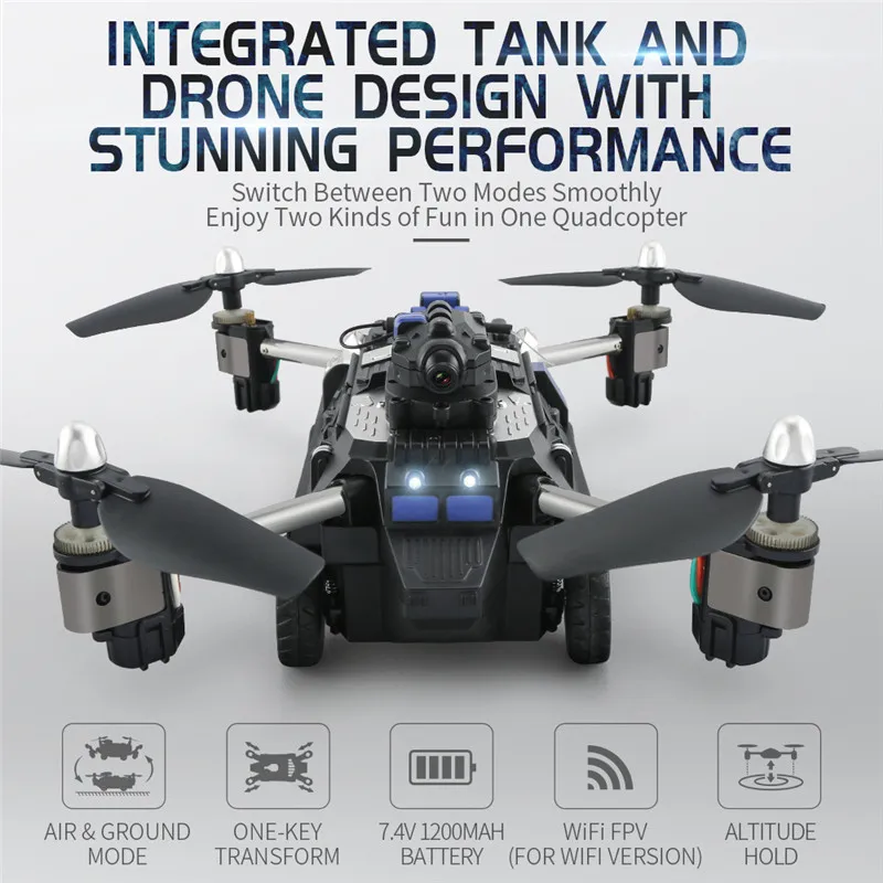 JJRC H40WH 2 4G 4CH 6 осевой беспроводной FPV Дрон Hover RC Квадрокоптер беспилотный танк с 200