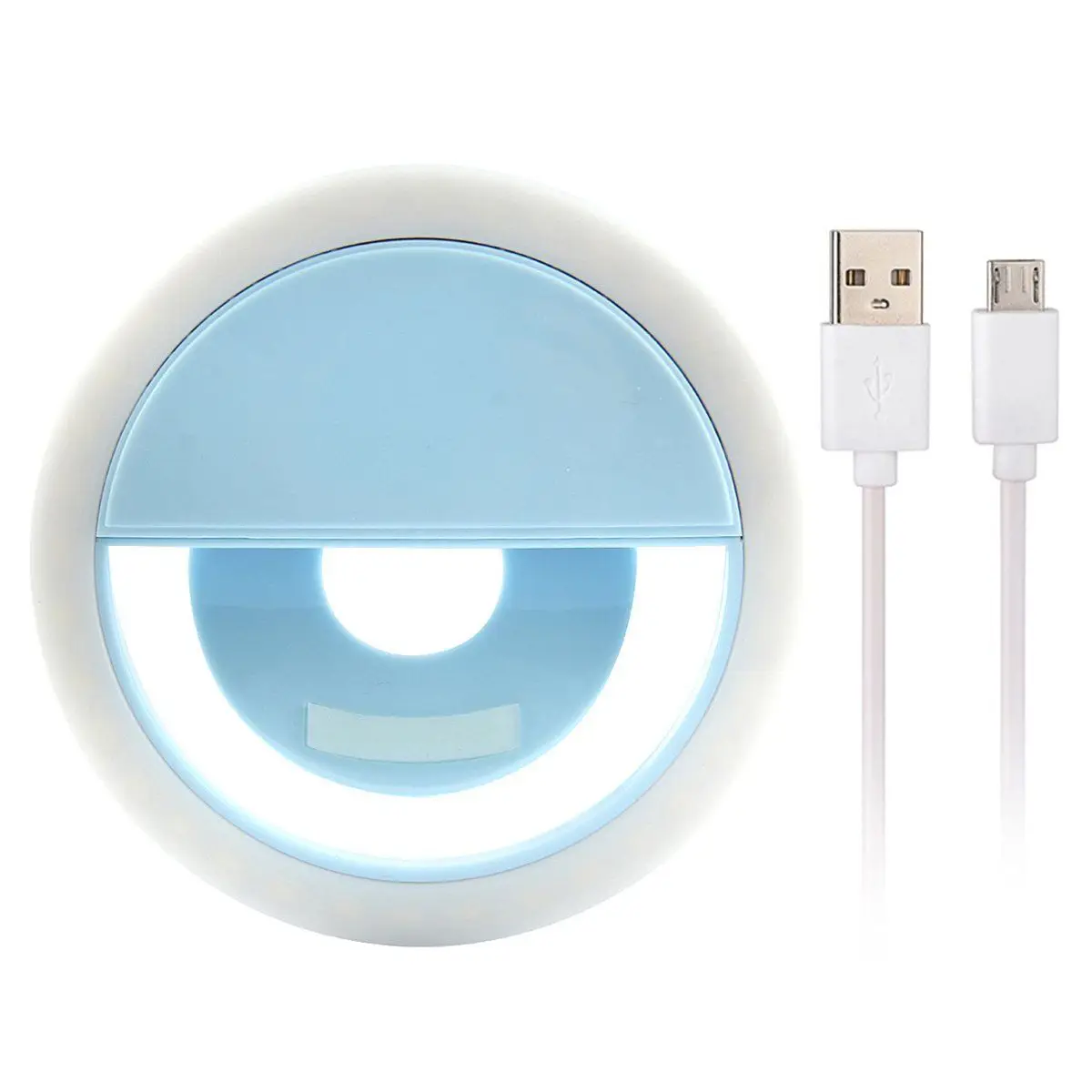 Кольцевой светильник для селфи с usb-зарядкой для Iphone, портативный светодиодный кольцевой светильник для селфи, видео светильник для телефона, увеличивающий Ночной светильник с зажимом
