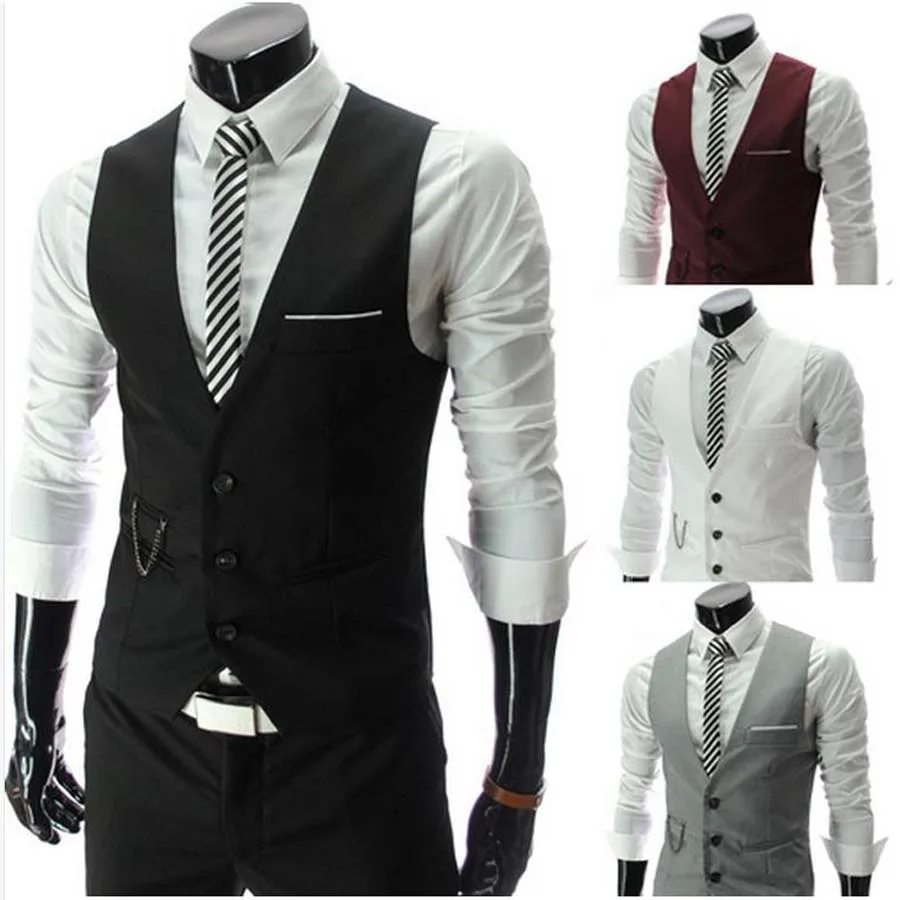 Новая мода корейский стиль мужской костюм жилет Блейзер Повседневный тонкий