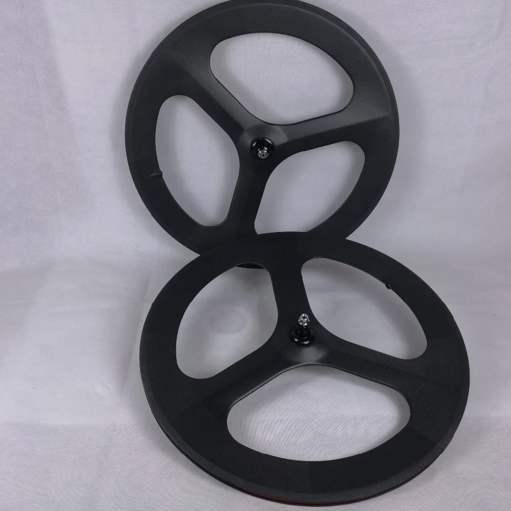 Углеродные 3-спицевые колеса 700c велосипедные карбоновые трубчатые трехколесные |