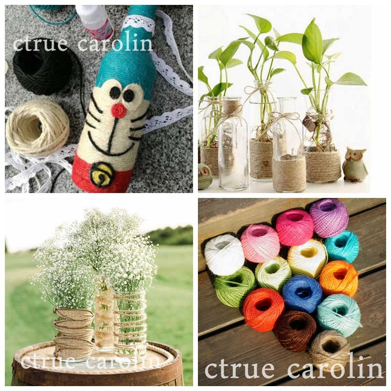 Джутовая шпагат 50 м натуральная сизалевая веревка 2 мм Сделай Сам Тэги в стиле