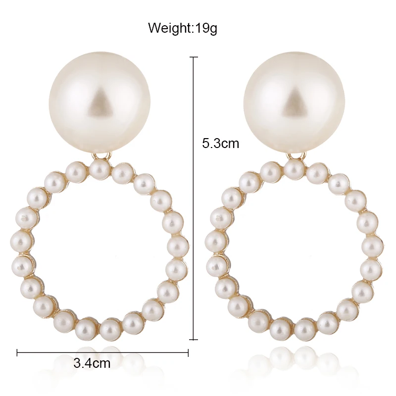 Модные круглые геометрические серьги-капли для женщин женские модные жемчужные
