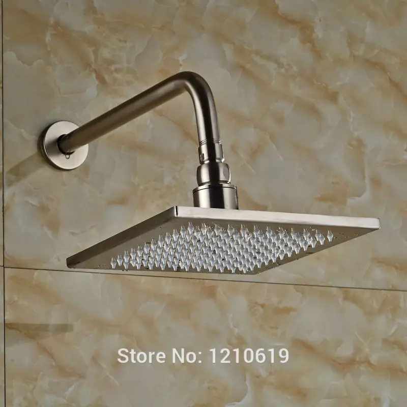 Новая никелевая матовая душевая головка для ванной с настенным креплением 8