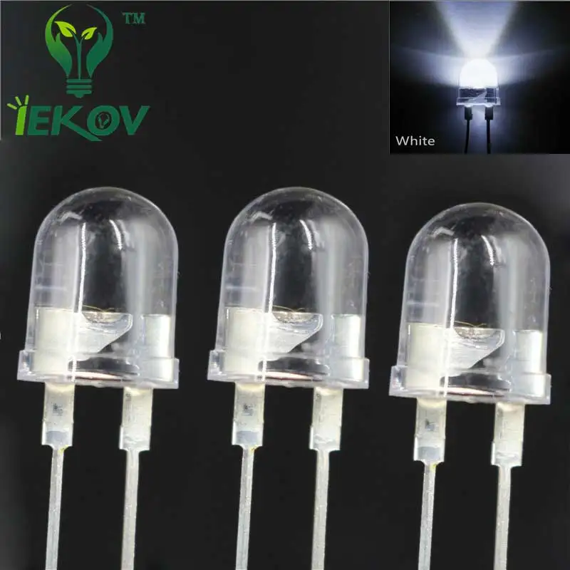 1000 шт. светодиодный 10 мм 0 5 Вт белые Мощность S Light 280 280kmcd с круглым Urtal яркий лампа