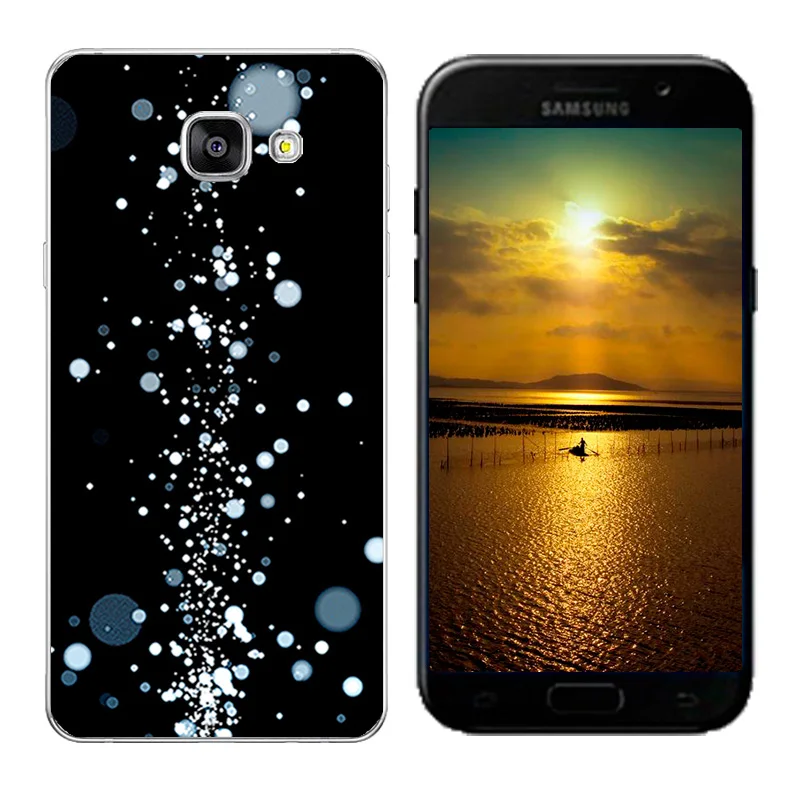 Case for Samsung Galaxy A7 2017 Soft Silicone Back Cover Girl Cat Printing A720F A720 Capa Fundas A 7 |