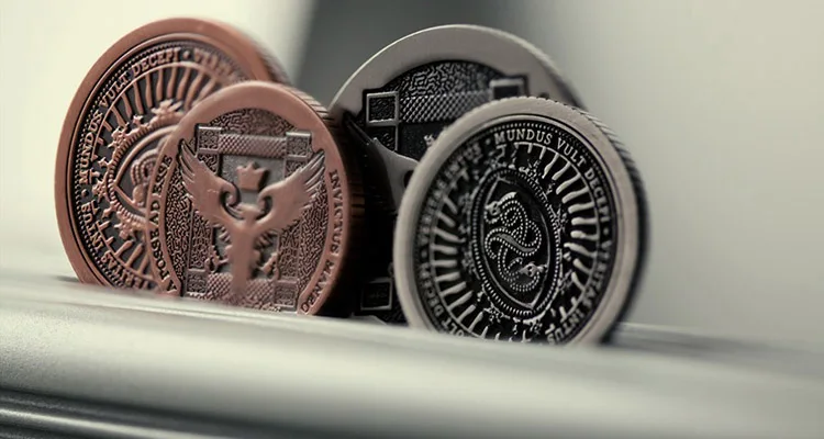 6 шт./OT Ellusionist артефакт монет Rev 2 Полдоллара Размеры Магия медь/серебро магия