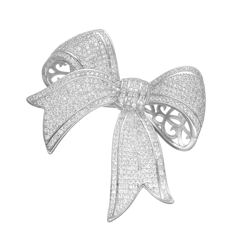 Кубический цирконий мини мощение CZ Виктория лента лук очаровательные