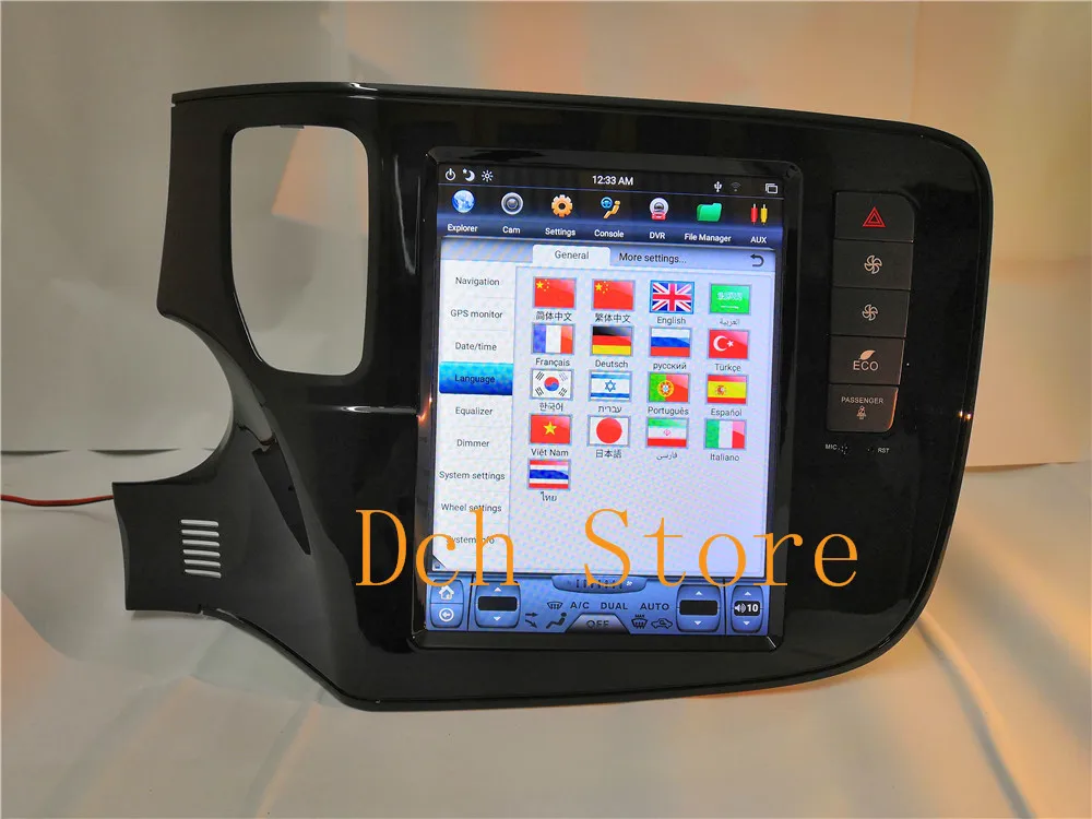 10,4 ''вертикальный экран Tesla стиль Android 8,1 автомобильный DVD gps навигация Радио Аудио плеер для MITSUBISHI outlander- PX6