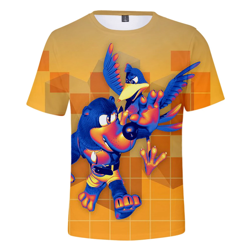 Мужская Уличная футболка с коротким рукавом в стиле Харадзюку Banjo Kazooie уличная