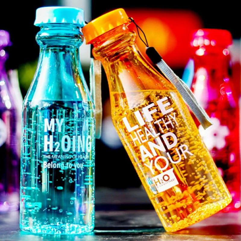 Urijk 1PC Kitchen Portable Water Bottle For Travel Yoga Camping Running Plastic Kettle 550ML Unbreakable Frosted Leak-proof | Дом и сад