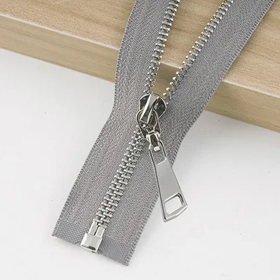 SGray Meetee 1/5 шт. 85 см 5# разъемная застежка-молния металлическая молния с открытым концом Авто замок с украшением в виде пряжки на молнии, самодельный сумок пуховик Одежды Портной Швейные Материал ZA020 - Цвет: SGray