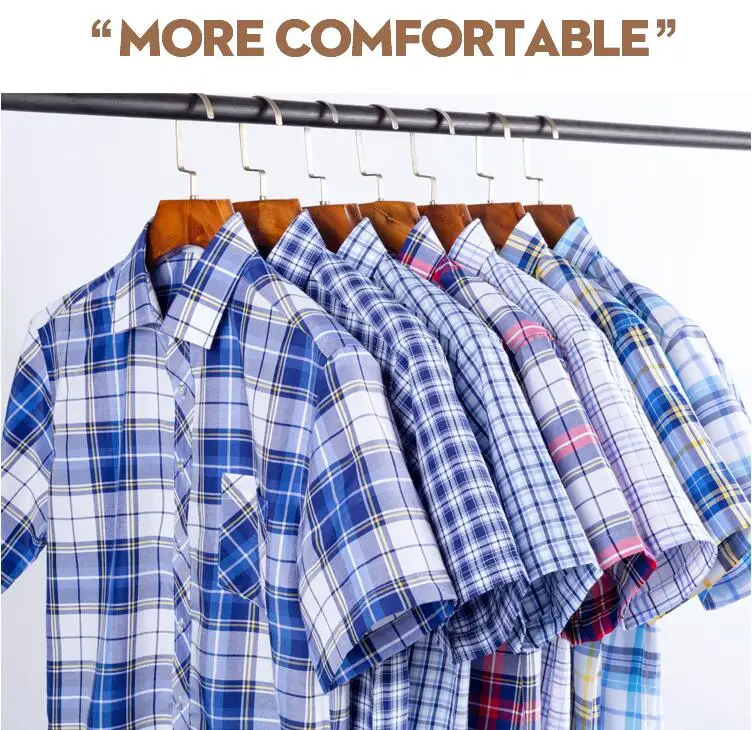 Летняя мужская клетчатая рубашка Chemise homme с коротким рукавом на пуговицах, тонкая деловая Повседневная рубашка, большой размер 5XL, Мужская брендовая одежда