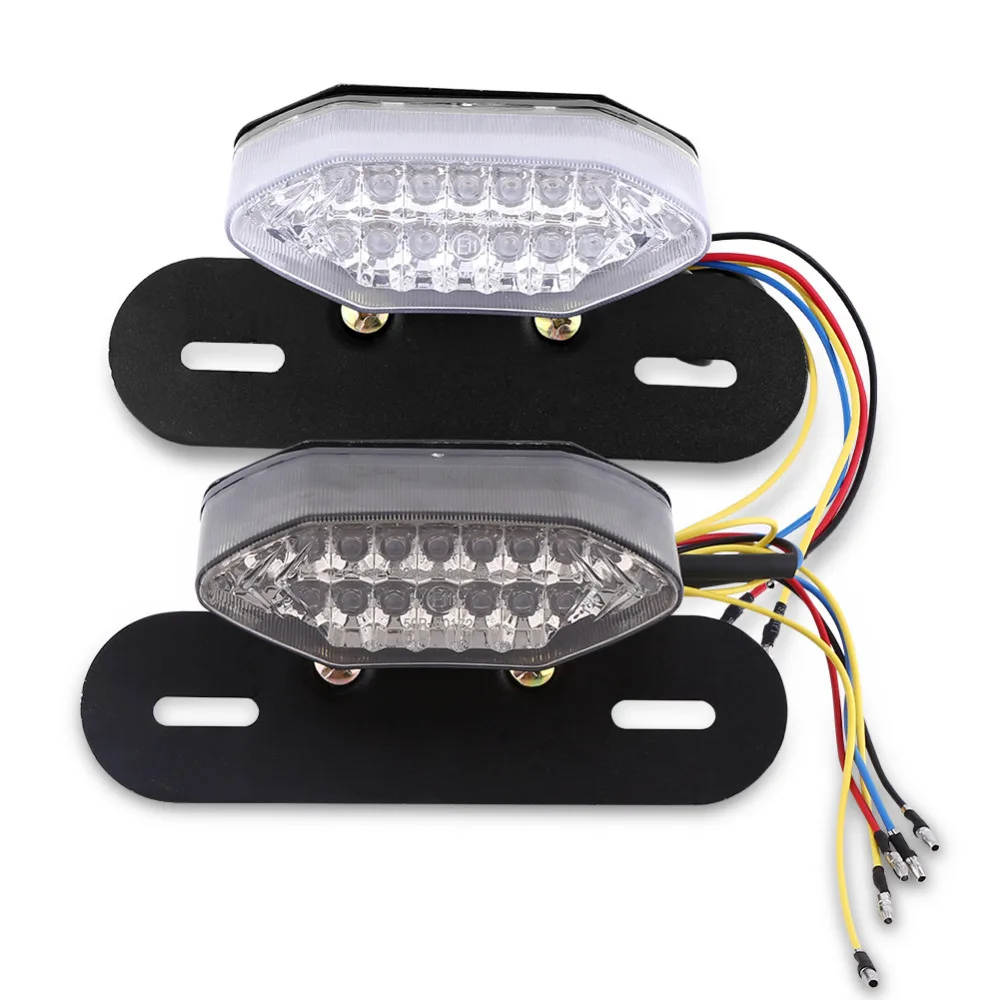 16 LED мотоцикл Quad ATV задний тормоз + поворотники огни номерной знак Интегрированный