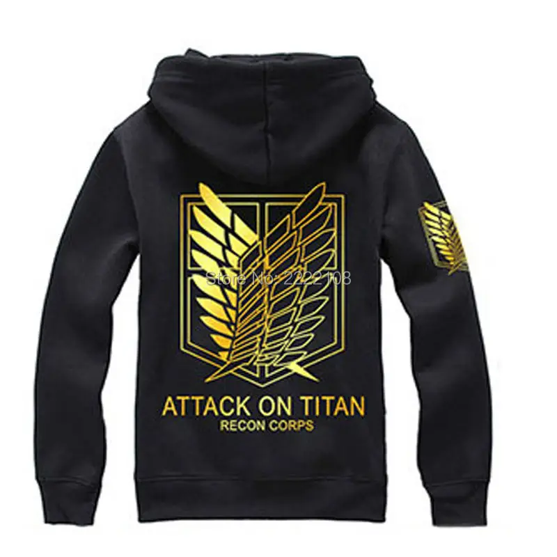 Cheap Anime Shingeki No Kyojin Attack On Titan Cosplay Costume Jacket Scratched Velvet Casual Hoodies Sweatshirt ForUnisex | Тематическая