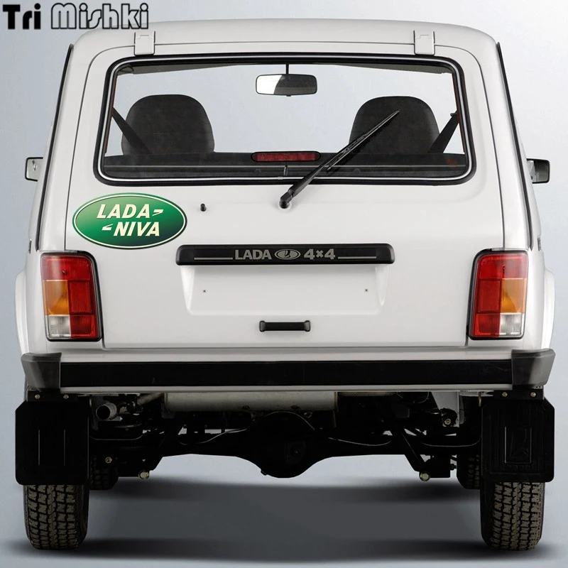 Tri Mishki WCS307 16x8 см для LADA NIVA стикеры забавные цветные наклейки автомобиля авто