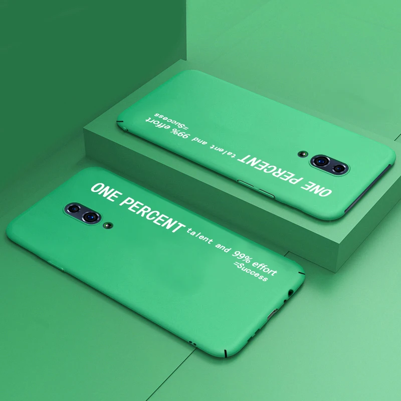 Ультратонкий Жесткий цветной матовый чехол для телефона из поликарбоната Oppo Reno