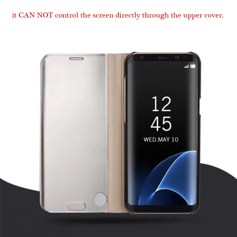 Smart View Зеркало чехол для samsung Galaxy S9 плюс Примечание 8 S8 S7 край A5 A7 A8 A6 J4 j6 J8 2018 кожаный