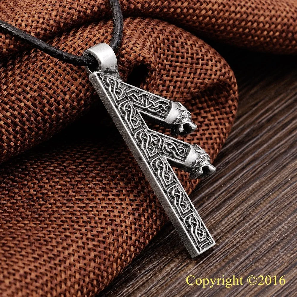 10 шт. ожерелье с подвеской в форме руны ANSUZ Rune Yggdrasil амулет викинга Подвеска