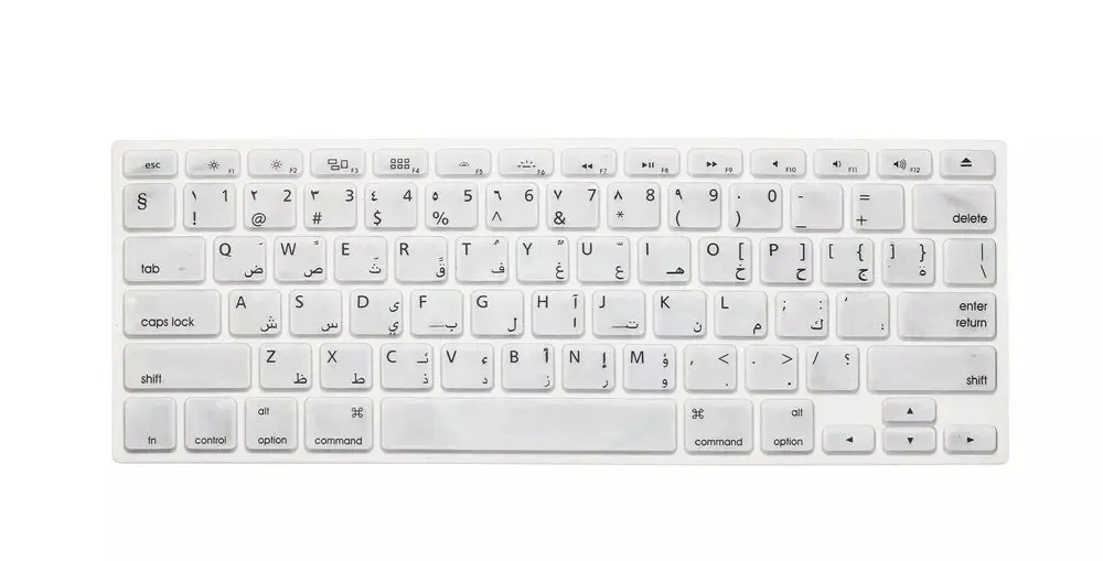 Ультра мягкая силиконовая клавиатура США, Защитная пленка для MacBook Air Pro 13 15 17, наклейки на арабскую клавиатуру для Mac book Air 13"