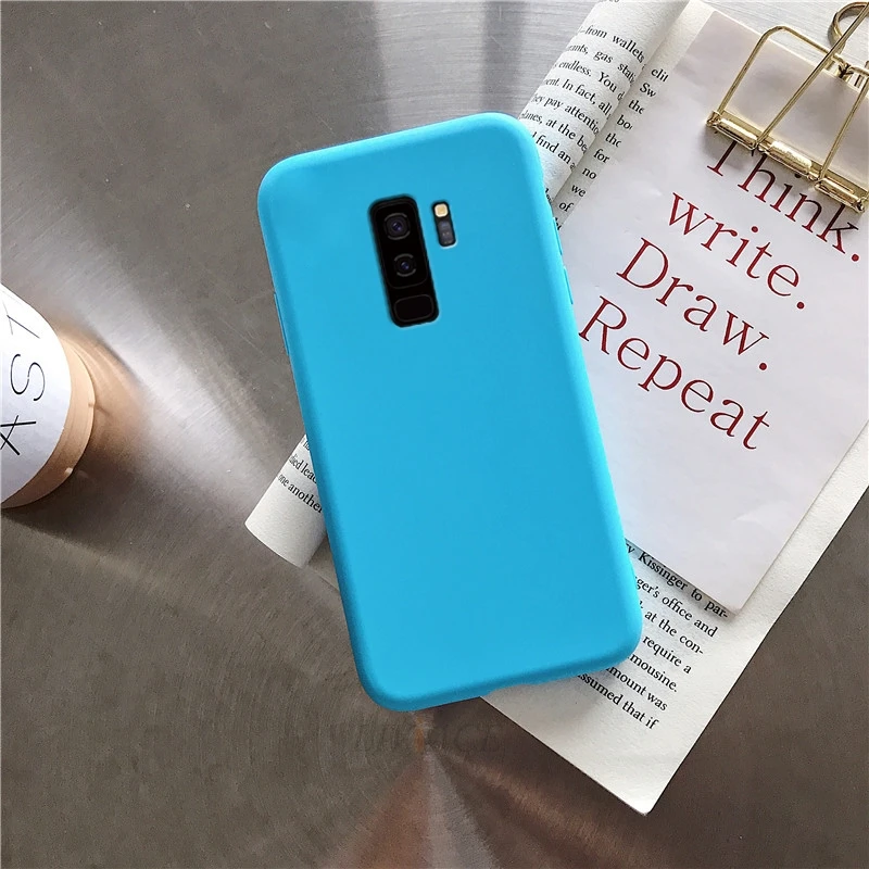 blue Силиконовый чехол для телефона ярких цветов для samsung galaxy s10, 5G, s10e, s10 plus, s9, s8, s7, s6 edge, мягкий чехол из ТПУ - Цвет: blue