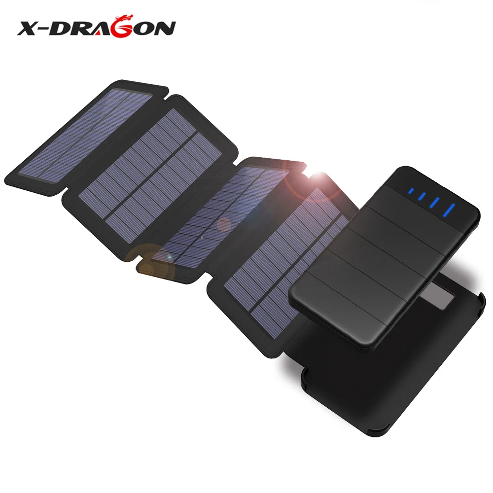 X-DRAGON солнечное зарядное устройство 10000 мА * ч съемный Солнечный внешний