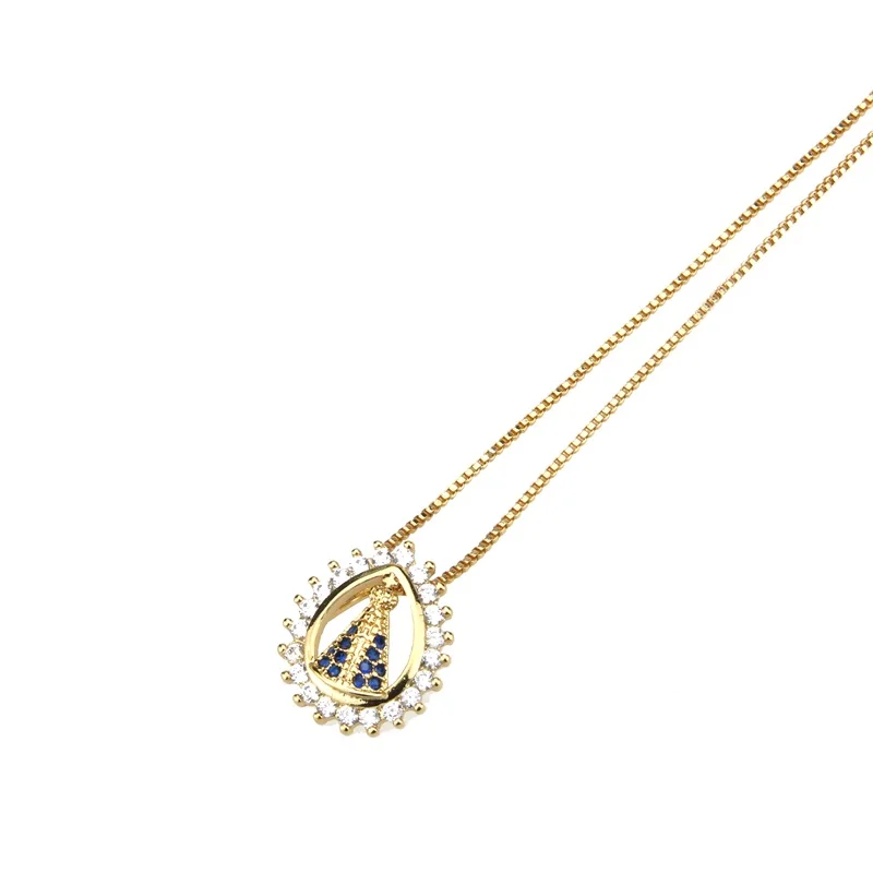 SUNSLL Новый дизайн Золотая медь синий и белый кубический цирконий Свадебные