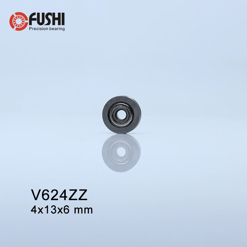 Шариковый подшипник V624ZZ из хромистой стали (10 шт.) с V образным пазом 624VV