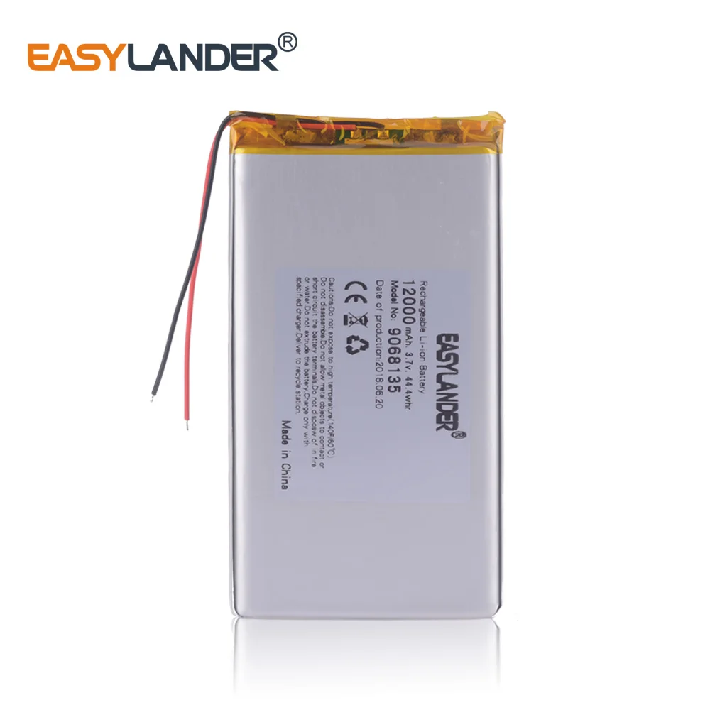 9068135 3,7 V 12000mAh литий-полимерный аккумулятор с защитной доской для планшетных ПК банк питания 8870135 9070133